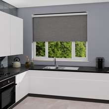 Load image into Gallery viewer, Marlow Graphite Blackout Roller Blind