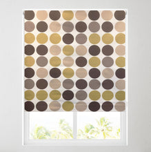 Load image into Gallery viewer, Circles Green Thermal Blackout Roller Blind
