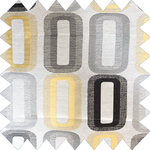 Load image into Gallery viewer, Grey & Ochre Ellipse Lined Roman Blind