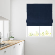 Load image into Gallery viewer, Iona Midnight Blue Lined Roman Blind