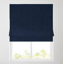 Load image into Gallery viewer, Iona Midnight Blue Lined Roman Blind