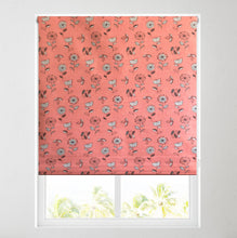 Load image into Gallery viewer, Jolie Floral Orange Thermal Blackout Roller Blind