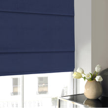 Load image into Gallery viewer, Alsea Indigo Faux-Silk Roman Blind