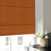 Load image into Gallery viewer, Alsea Rust Faux-Silk Roman Blind