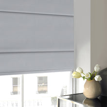 Load image into Gallery viewer, Alsea Silver Faux-Silk Roman Blind