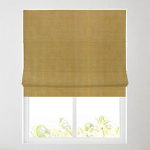 Load image into Gallery viewer, Ochre Linen Blackout Lined Roman Blind