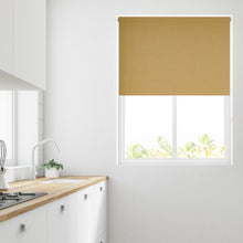 Load image into Gallery viewer, Ara Ochre Textured Thermal Blackout Roller Blind