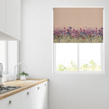 Load image into Gallery viewer, Purple Border Flower Thermal Blackout Roller Blind
