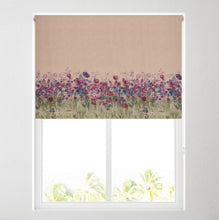 Load image into Gallery viewer, Purple Border Flower Thermal Blackout Roller Blind
