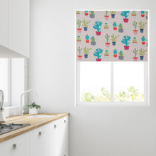 Load image into Gallery viewer, Colourful Cactus Thermal Blackout Roller Blind
