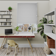 Load image into Gallery viewer, Soul Snowdrop White Blackout Pleated Blind