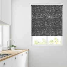Load image into Gallery viewer, Calligraphy Charcoal Thermal Blackout Roller Blind
