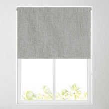 Load image into Gallery viewer, Silver / Grey Chenille Thermal Roller Blind
