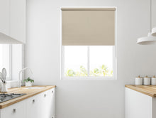 Load image into Gallery viewer, Bella Hessian Natural Blackout Roller Blind