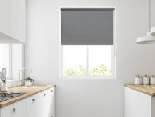 Load image into Gallery viewer, Bella Rock Charcoal Blackout Roller Blind