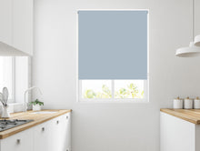 Load image into Gallery viewer, Steel Blue Thermal Blackout Roller Blind