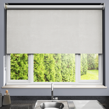 Load image into Gallery viewer, Metz White Blackout Moisture Resistant Roller Blind