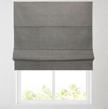 Load image into Gallery viewer, Charcoal Linen Blackout Lined Roman Blind