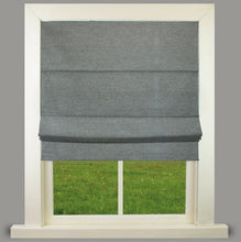 Load image into Gallery viewer, Charcoal Soft Woven Lined Roman Blind