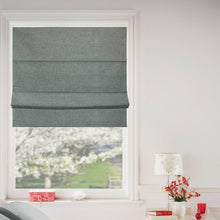 Load image into Gallery viewer, Charcoal Soft Woven Lined Roman Blind