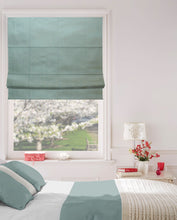 Load image into Gallery viewer, Maria polka Blue Lined Roman Blind