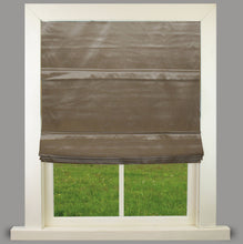 Load image into Gallery viewer, Pin-Tuck Mocha Lined Roman Blind