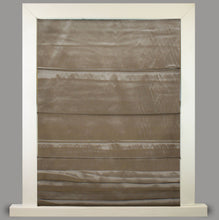 Load image into Gallery viewer, Pin-Tuck Mocha Lined Roman Blind