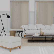 Load image into Gallery viewer, Bella Beige Blackout Vertical Blinds