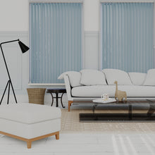 Load image into Gallery viewer, Bella Britanny Blue Blackout Vertical Blinds