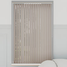 Load image into Gallery viewer, Bella Dove Natural Blackout Vertical Blinds