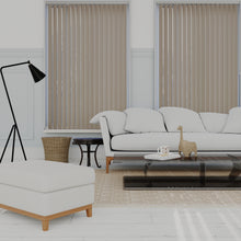 Load image into Gallery viewer, Bella Hessian Blackout Vertical Blinds
