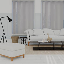 Load image into Gallery viewer, Bella Mineral Grey Blackout Vertical Blinds