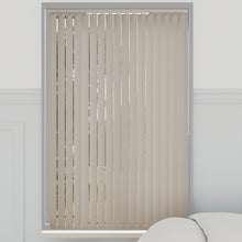 Load image into Gallery viewer, Bella Modesty Cream Blackout Vertical Blinds