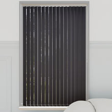 Load image into Gallery viewer, Noir Black Blackout Vertical Blinds