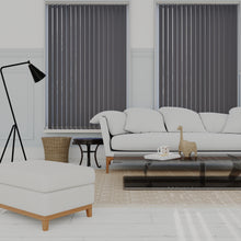 Load image into Gallery viewer, Noir Black Blackout Vertical Blinds