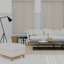Load image into Gallery viewer, Bella Oyster Natural Blackout Vertical Blinds