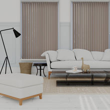 Load image into Gallery viewer, Bella Putty Mocha Blackout Vertical Blinds