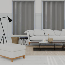 Load image into Gallery viewer, Bella Rock Charcoal Blackout Vertical Blinds