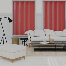 Load image into Gallery viewer, Bella Scarlett Red Blackout Vertical Blinds