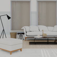 Load image into Gallery viewer, Bella Taupe Blackout Vertical Blinds