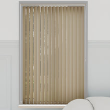 Load image into Gallery viewer, Splash Hessian Natural Vertical Blinds