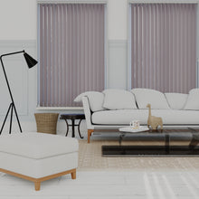 Load image into Gallery viewer, Splash Sloe Mauve Vertical Blinds