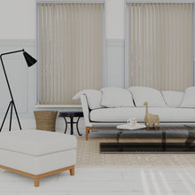 Load image into Gallery viewer, Splash Modesty Cream Vertical Blinds