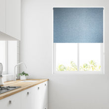 Load image into Gallery viewer, Ara Ashley Blue Thermal Blackout Roller Blind
