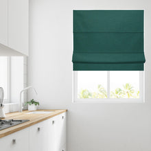 Load image into Gallery viewer, Soft Textured Ara Emerald Lined Roman Blind
