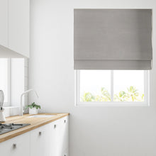 Load image into Gallery viewer, Soft Textured Ara mid grey Lined Roman Blind
