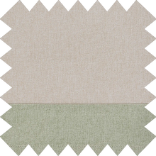 Load image into Gallery viewer, Ara Bordered Natural &amp; Sage Lined Roman Blind
