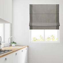 Load image into Gallery viewer, Ara Bordered  Grey &amp; Charcoal Lined Roman Blind

