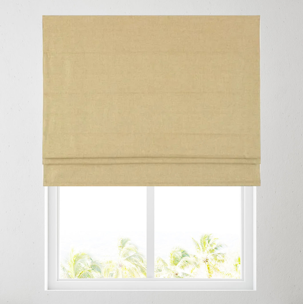 Atlanta Ochre Lined Roman Blind