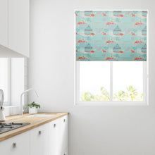 Load image into Gallery viewer, Blue Floral Birdcage Thermal Blackout Roller Blind
